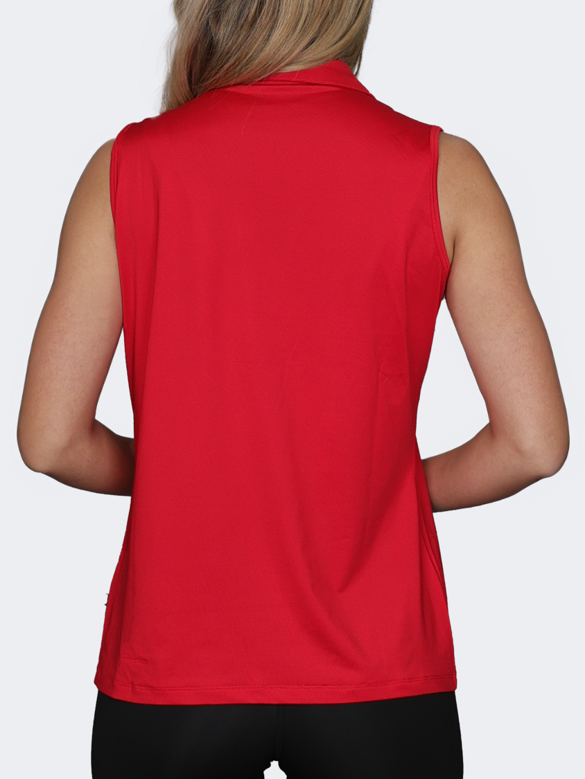 Oil And Gaz Slim Fit Women Fitness Tank Red