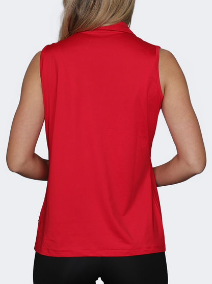 Oil And Gaz Slim Fit Women Fitness Tank Red