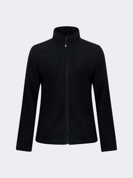Oil & Gaz Soft Women Skiing Full Zip Fleece Black