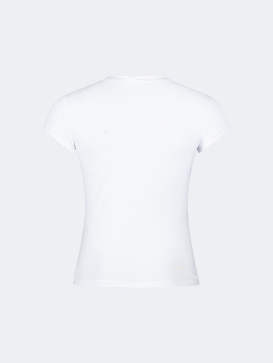Oil & Gaz Classic Women Lifestyle Crew Neck T-Shirt White