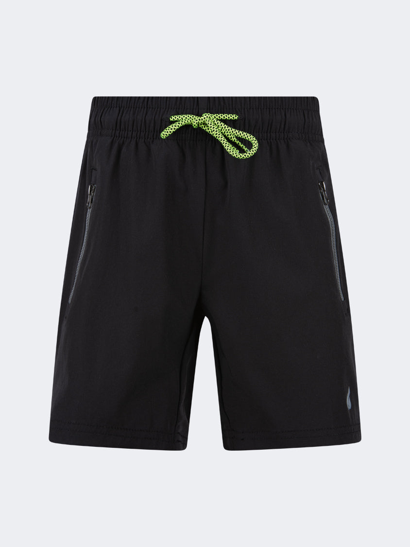 Oil And Gaz Breathable Kids Boys Beach  Swim Short Black