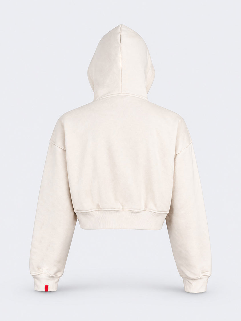 Oil &amp; Gaz Casual Women Lifestyle Full Zip Pullover Hoodie Greige