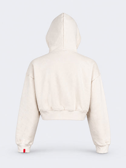 Oil &amp; Gaz Casual Women Lifestyle Full Zip Pullover Hoodie Greige