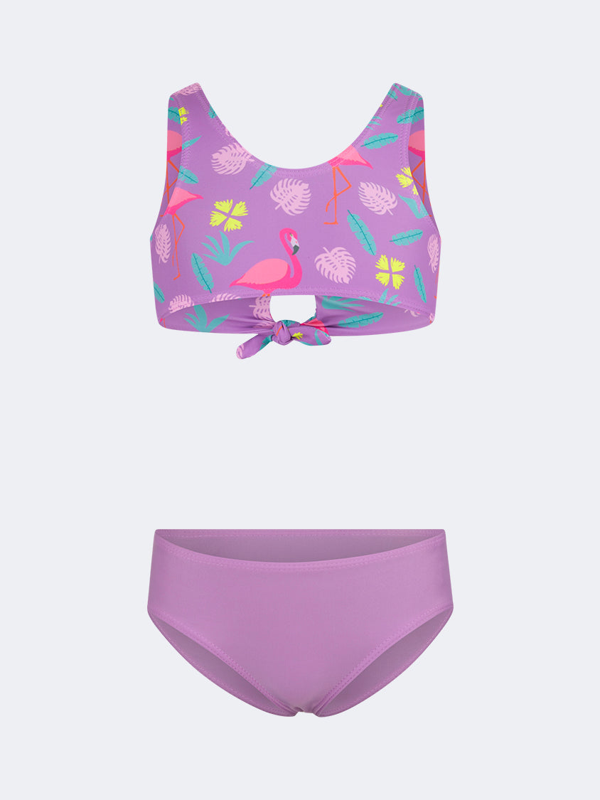 Oil And Gaz Cute Kids-Girls Beach Bikini Set Purple