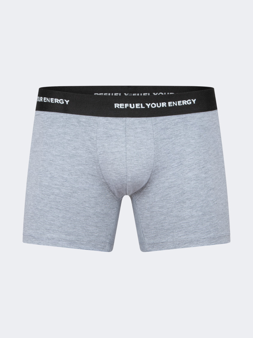 Oil And Gaz Cotton Men Underwear Boxer Grey