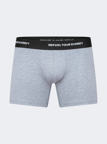 Oil And Gaz Cotton Men Underwear Boxer Grey