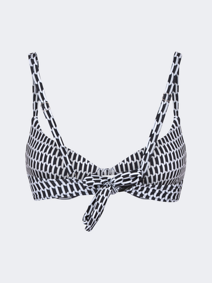 Oil And Gaz Comfortable Women Beach Bra Black/White