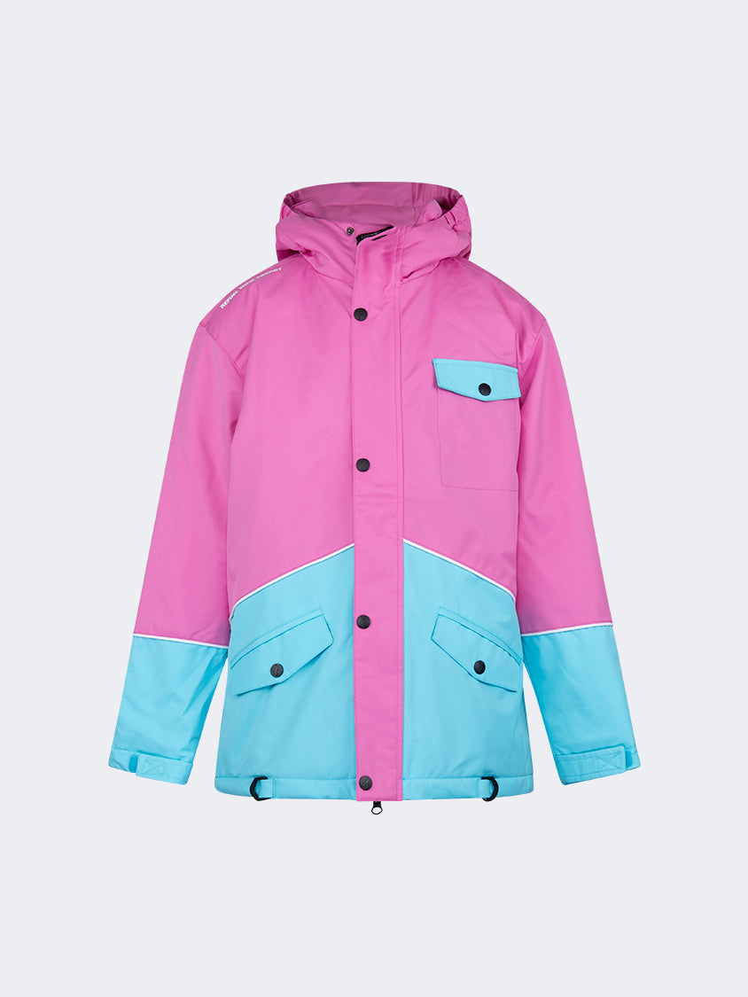 Oil And Gaz Comfortable Kids Girls Skiing Jacket Pink/Blue