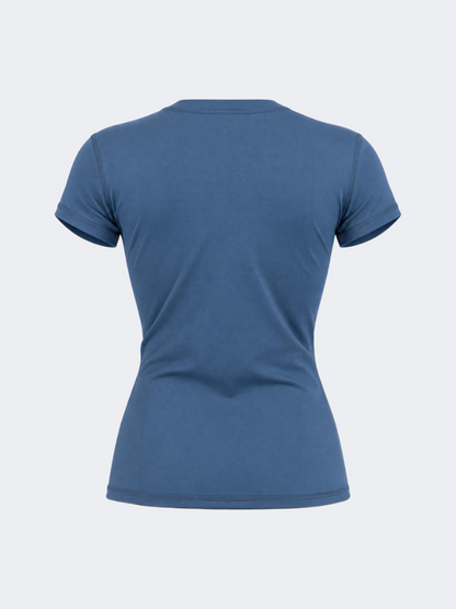 Oil &amp; Gaz Comfortable Women Lifestyle Crew Neck T-Shirt Navy