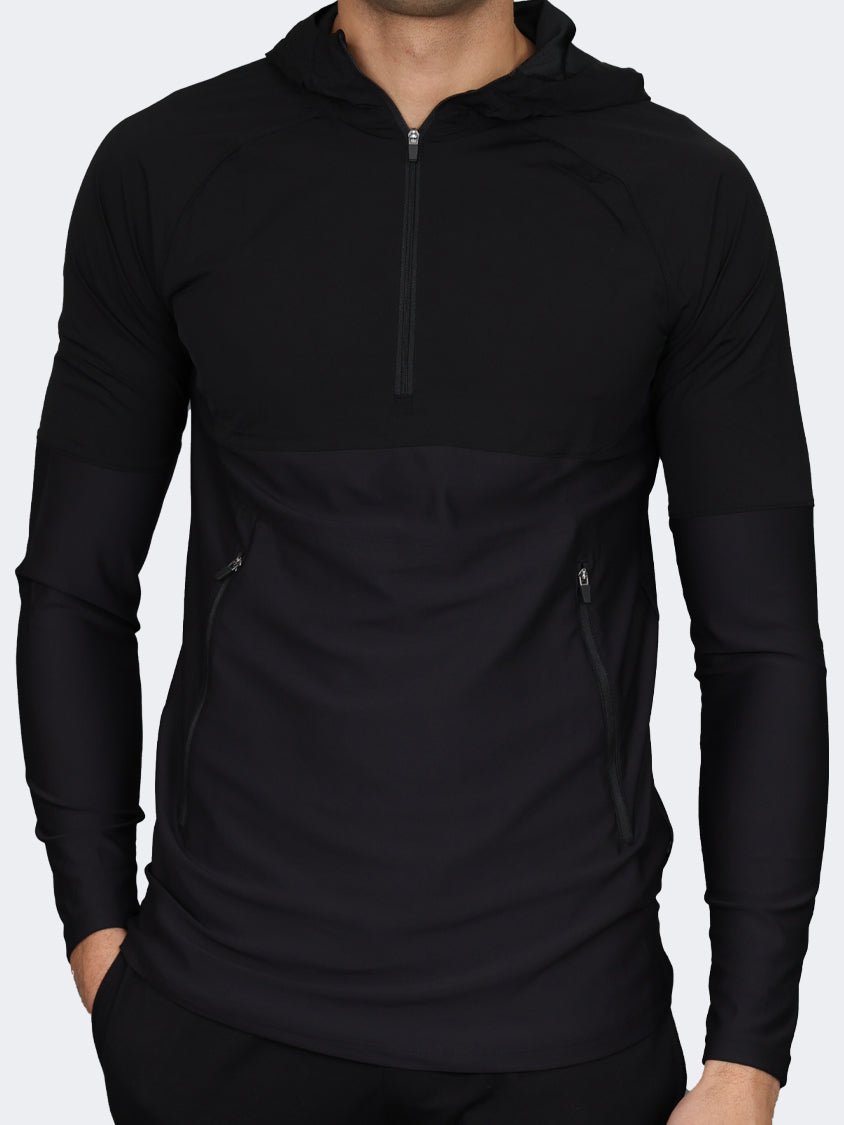 Oil And Gaz Round Neck Men Fitness Long Sleeve Black