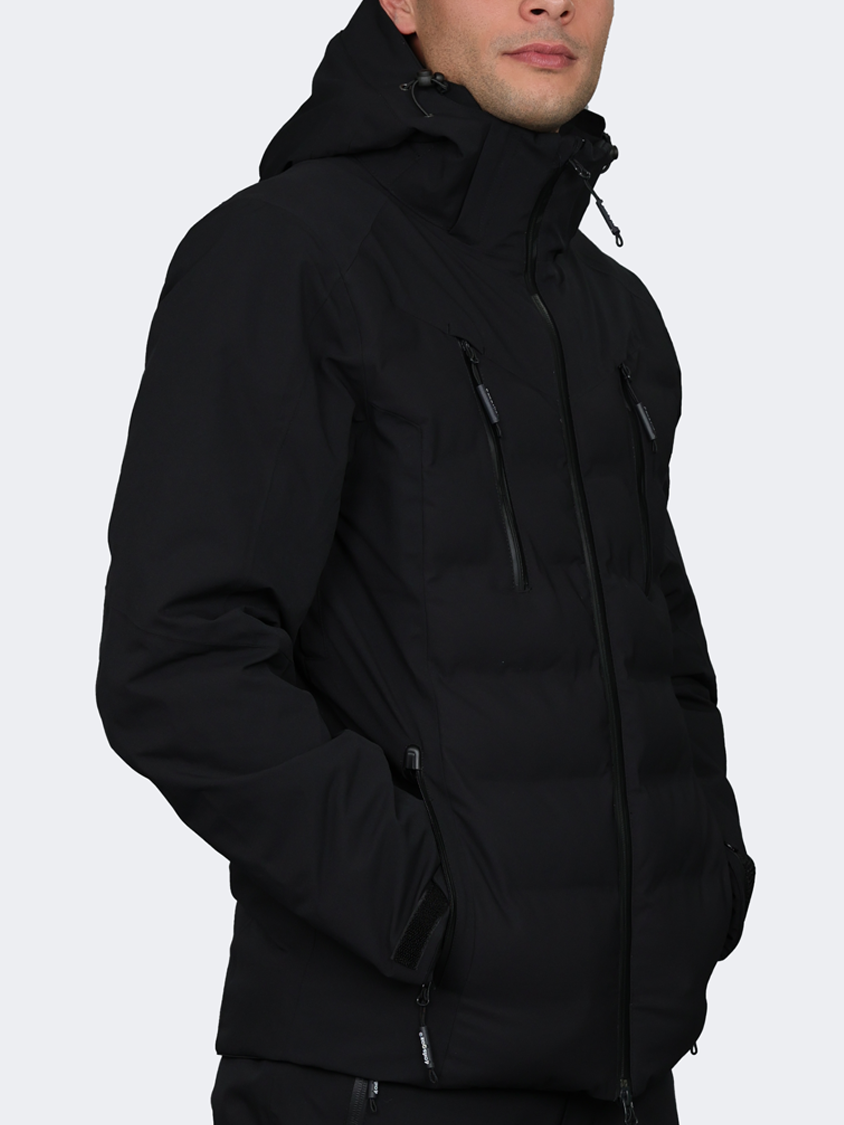 Oil And Gaz Mid Cut With Hood Men Skiing Jacket Black