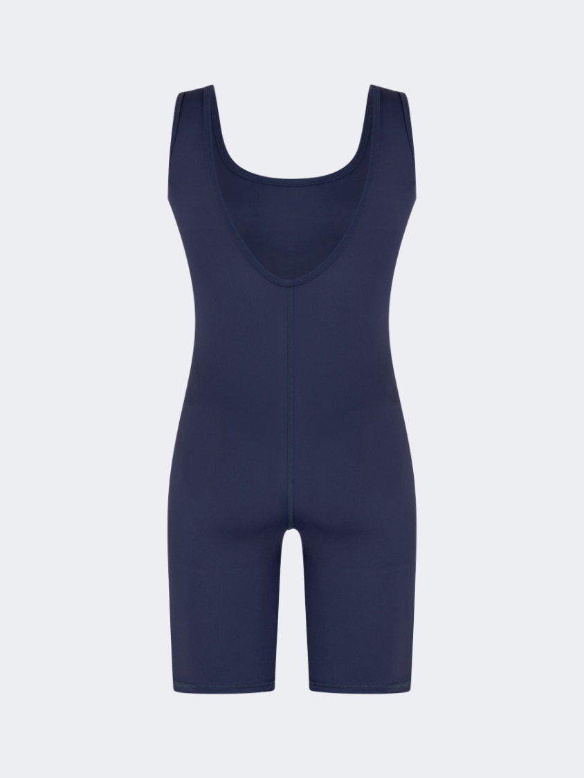 Oil And Gaz Sleeveless Short Women Lifestyle Jumpsuit Navy