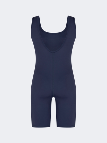 Oil And Gaz Sleeveless Short Women Lifestyle Jumpsuit Navy