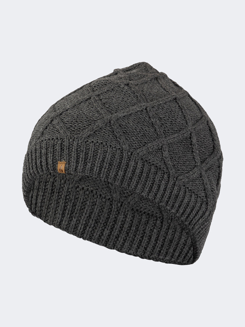 Oil And Gaz Cozy Unisex Lifestyle Jacquard Beanie Dark Grey