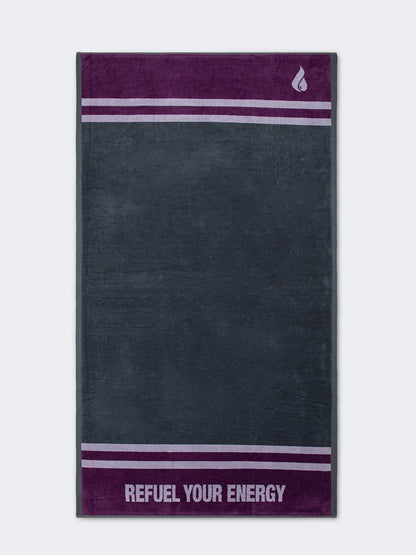 Oil And Gaz Cotton Women Beach Towel Grey/Purple