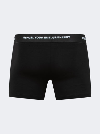 Oil And Gaz Cotton Men Underwear Boxer Black