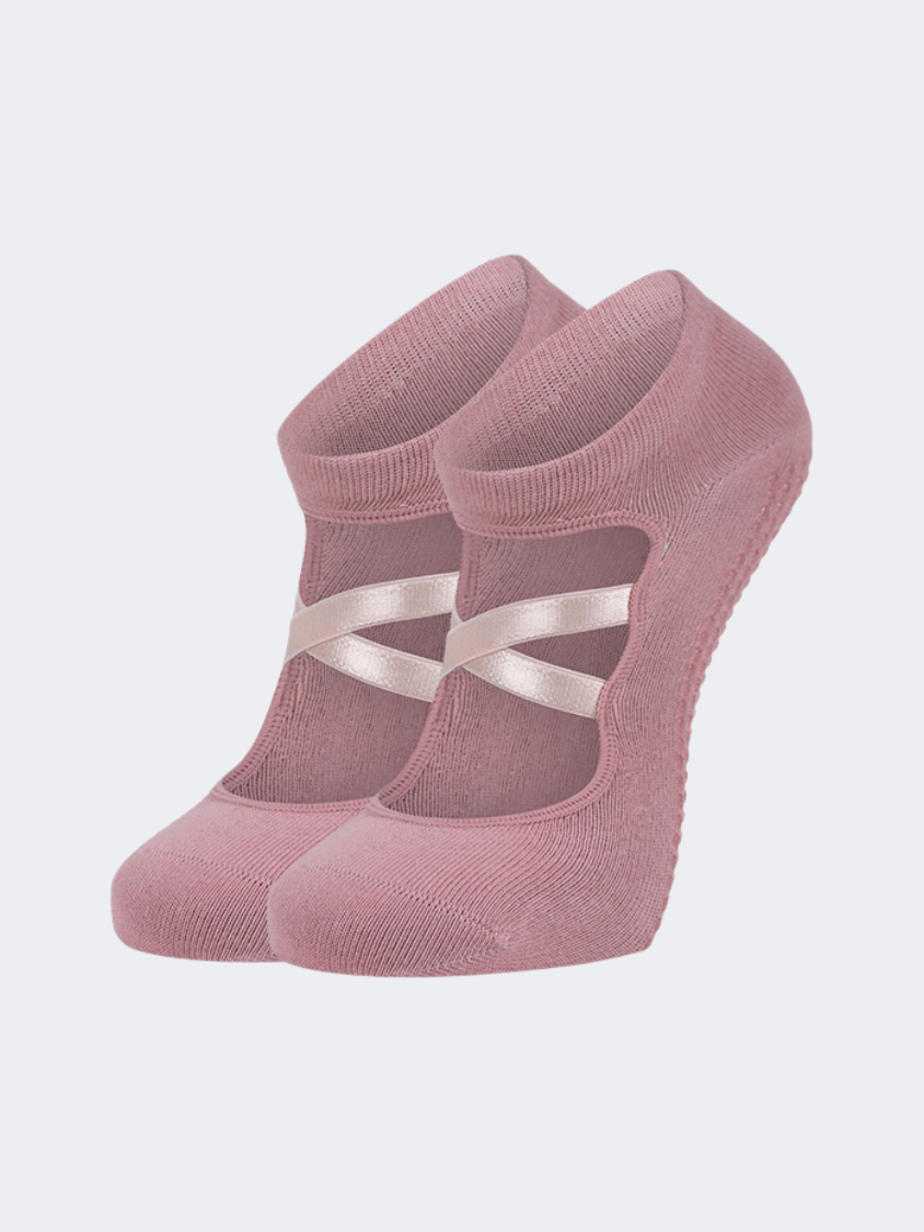 Oil And Gaz Comfy Women Pilates Socks Pink