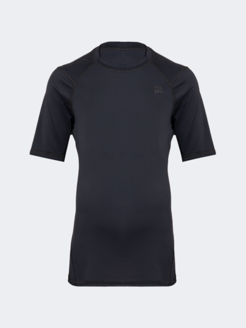 Oil And Gaz Compression Kids Training T-Shirt Black
