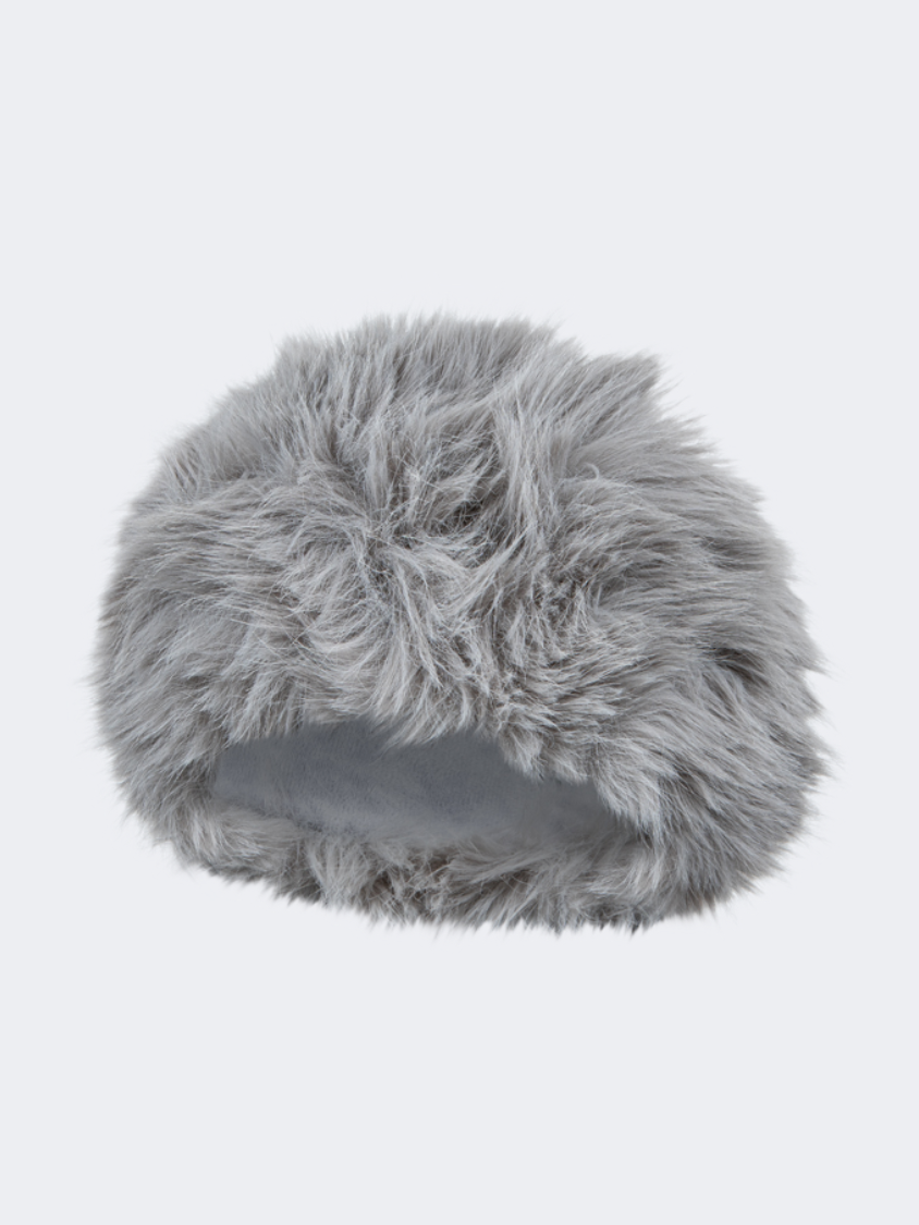 Oil And Gaz Stylish Women Lifestyle Fur Head Band Grey