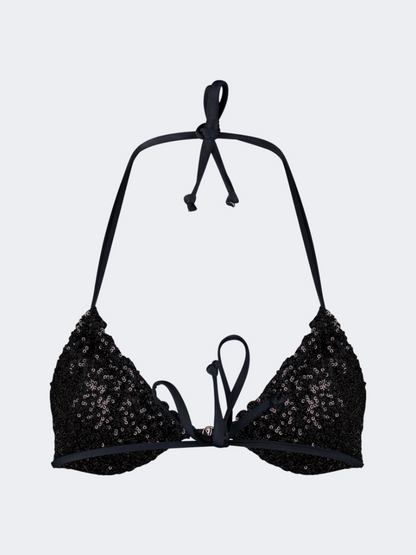 Oil And Gaz Comfortable Women Beach Bra Black