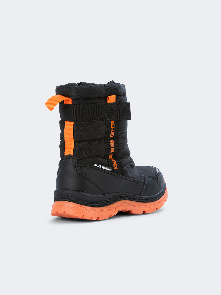 Oil And Gaz Comfy Kids-Boys Skiing After Ski Boots Black/Orange