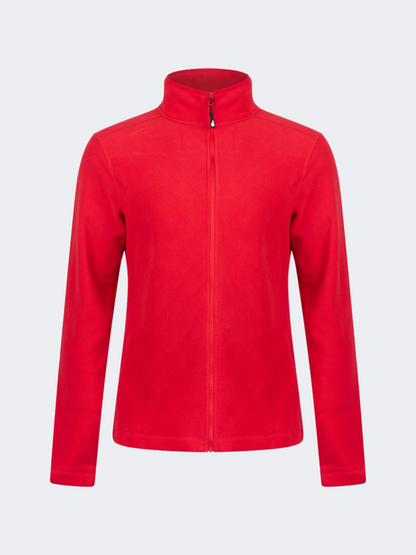 Oil&amp;Gaz Soft Women Skiing Full Zip Fleece Red