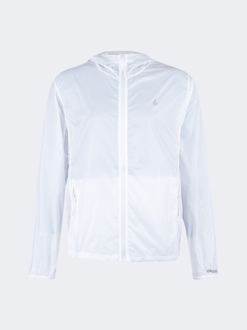 Oil And Gaz Comfortable Unisex Lifestyle Wind Breaker Jacket White