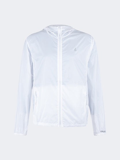 Oil And Gaz Comfortable Unisex Lifestyle Wind Breaker Jacket White