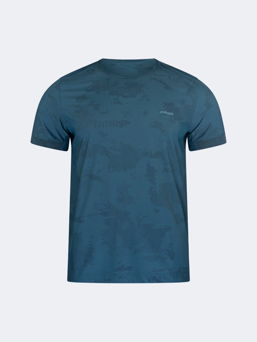 Oil And Gaz Classic Men Lifestyle Camo R-Neck T-Shirt Navy