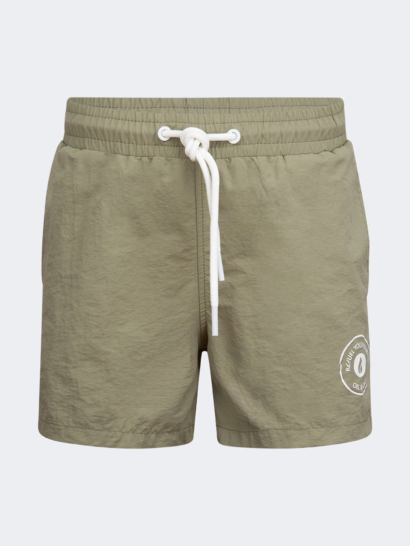 Oil And Gaz Plain Kids-Boys Swim Short Army