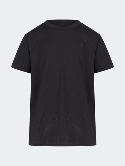 Oil And Gaz Casual Kids Lifestyle Round Neck T-Shirt  Black