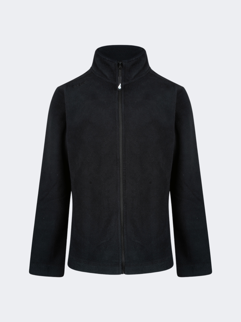 Oil&Gaz Soft Kids-Girls Skiing Full Zip Fleece Black