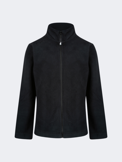 Oil&amp;Gaz Soft Kids-Girls Skiing Full Zip Fleece Black