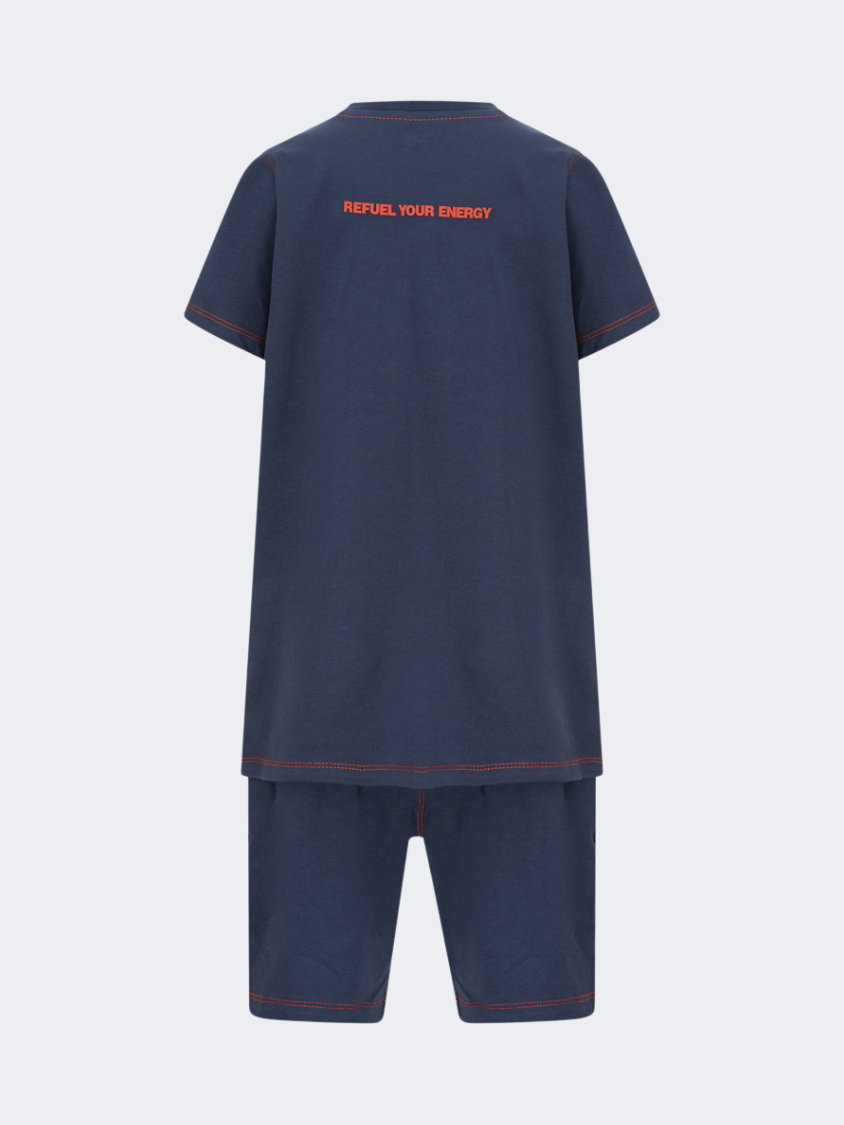 Oil&amp;Gaz Trendy Kids-Boys Lifestyle Set Short+T-Shirt Navy