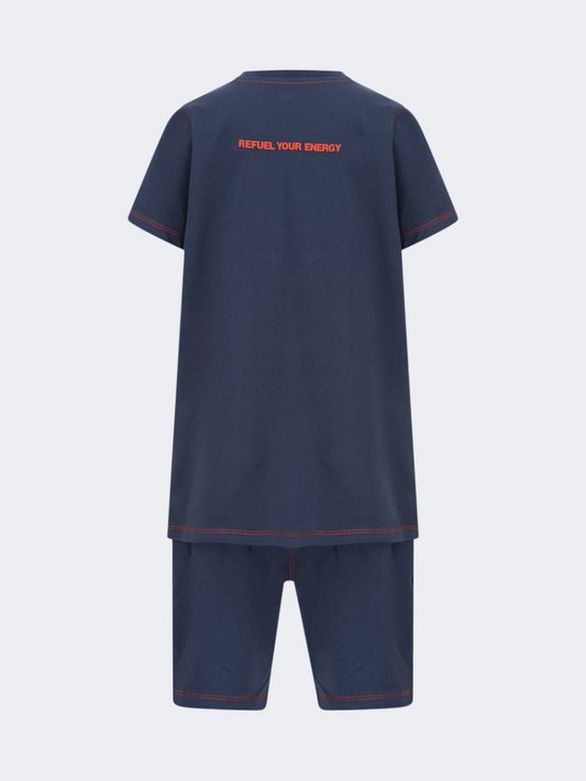 Oil & Gaz Trendy Kids-Boys Lifestyle Set Short+T-Shirt Navy