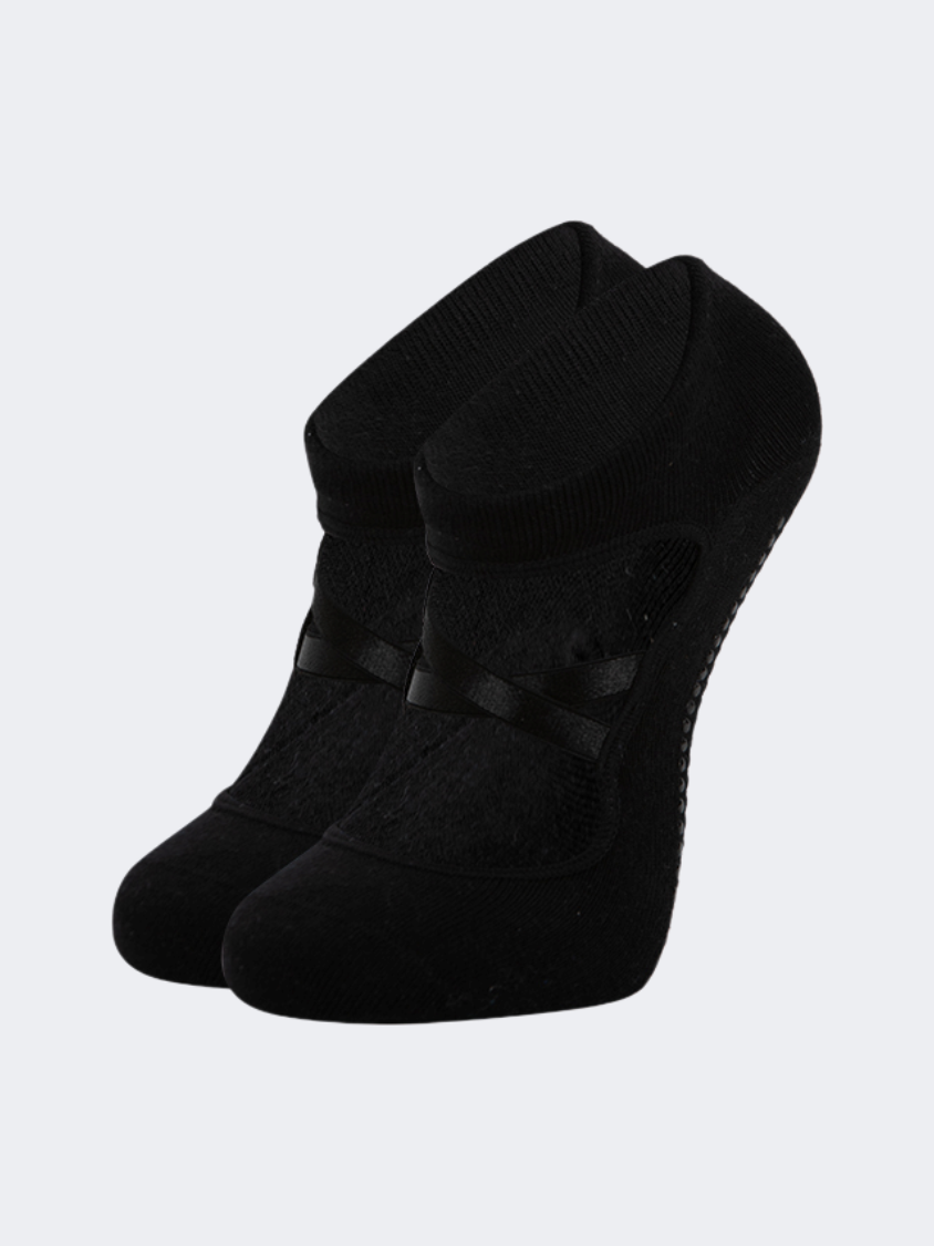 Oil And Gaz Comfy Women Pilates Socks Black