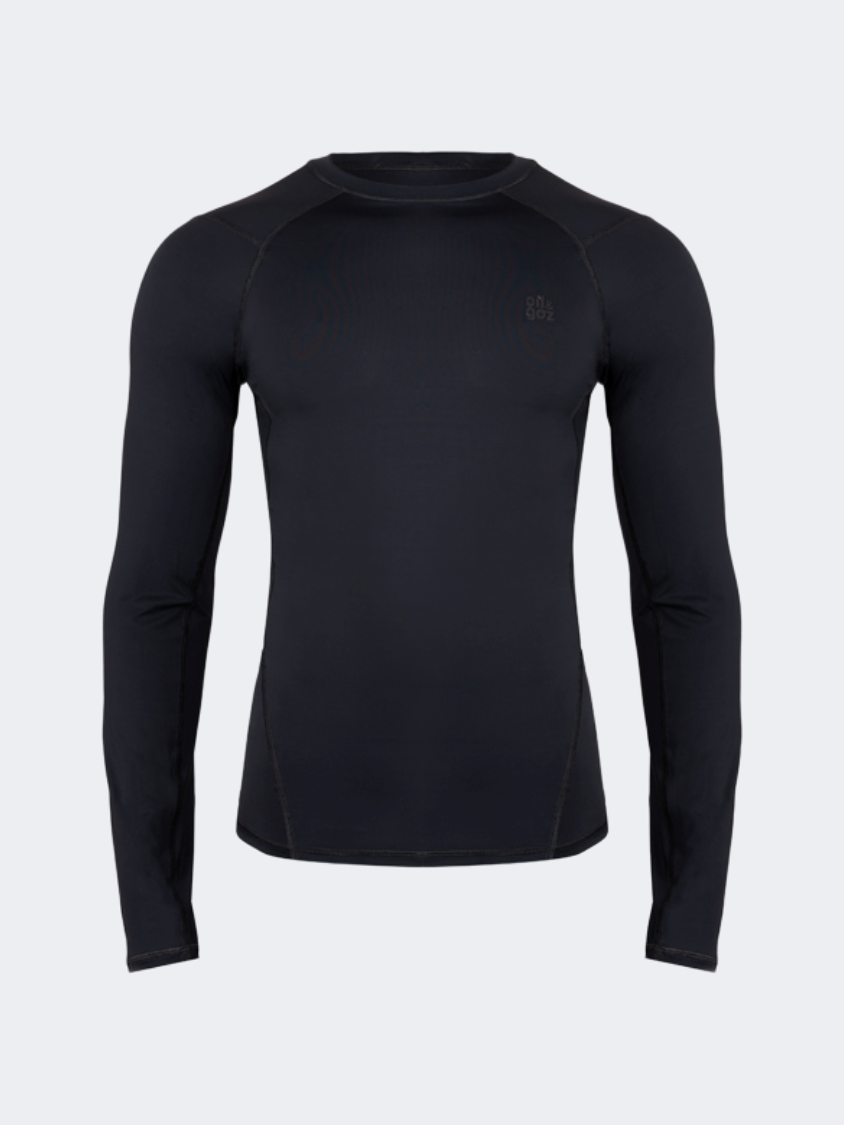 Oil And Gaz Compression Men Training Long Sleeve Black