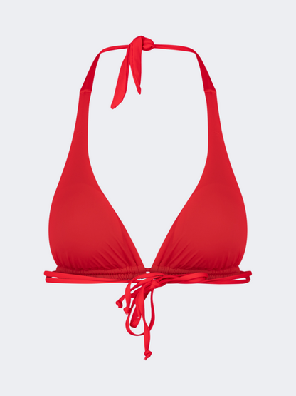 Oil And Gaz Comfortable Women Beach Triangle Bra Red