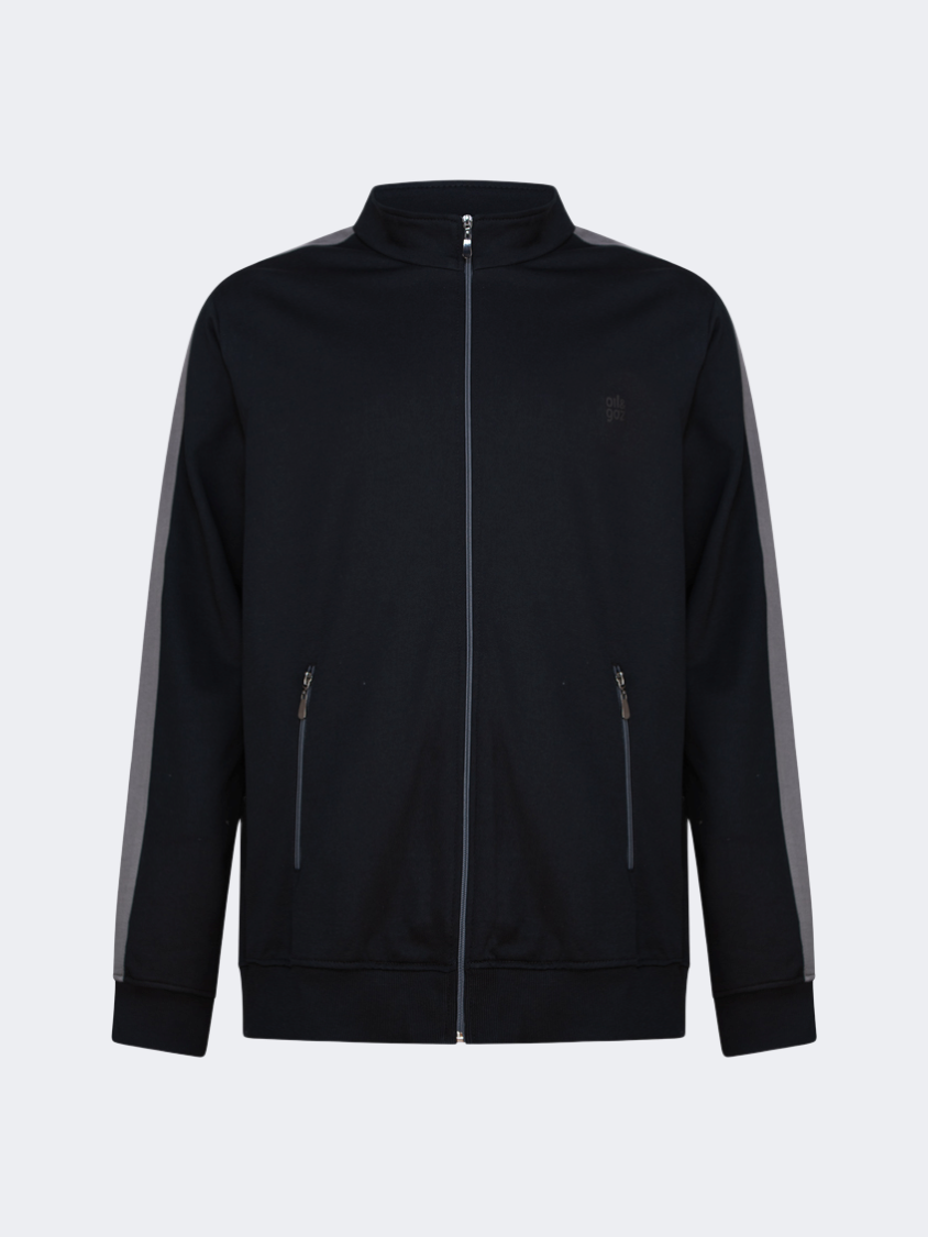 Oil And Gaz Big Size Men Lifestyle Full Zip Hoody Black