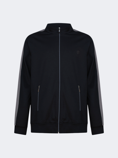 Oil And Gaz Big Size Men Lifestyle Full Zip Hoody Black