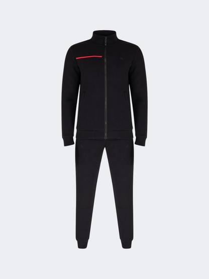 Oil &amp; Gaz Casual Men Lifestyle Full Zip Suit Black/Red
