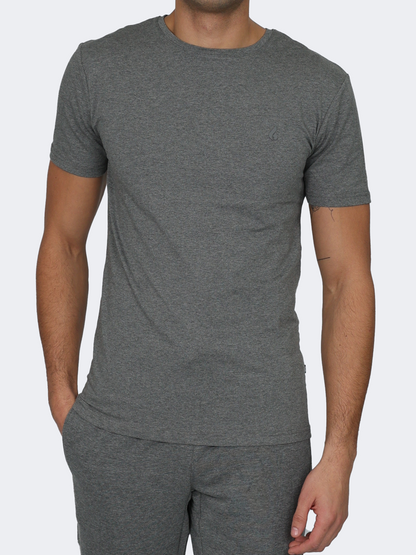 Oil And Gaz Round Neck Men Lifestyle T-Shirt Grey