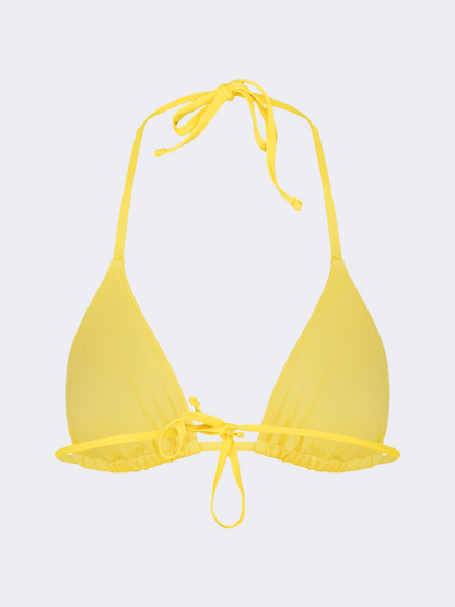 Oil And Gaz Comfortable Women Beach Triangle Bra Yellow