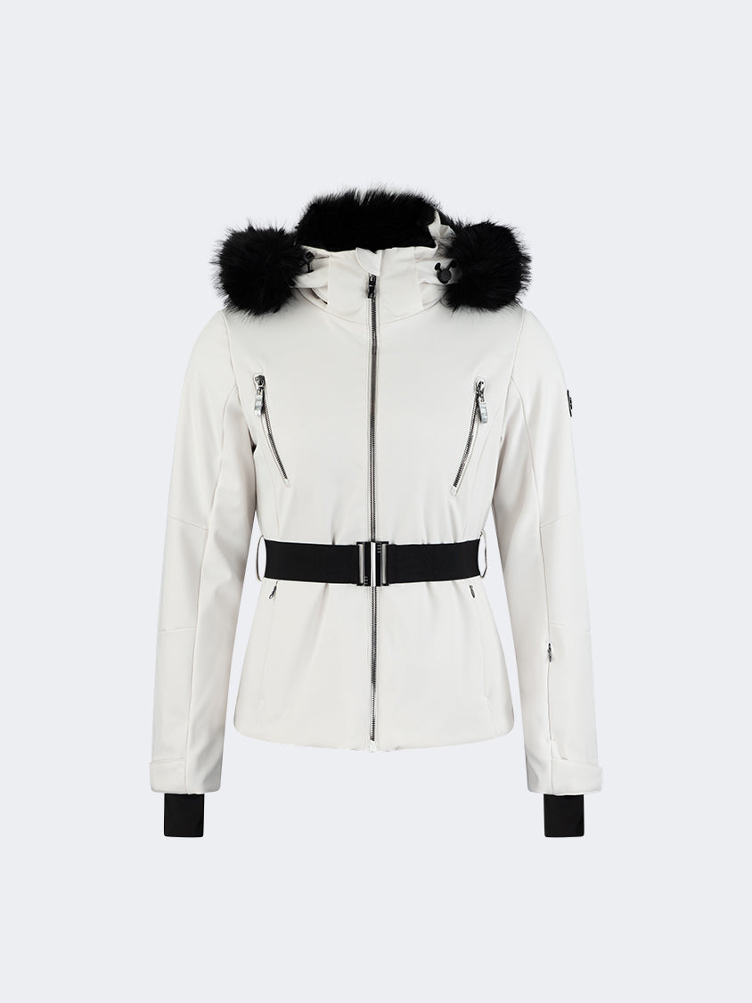 Oil And Gaz Comfortable Women Skiing Jacket White/Black/Gun