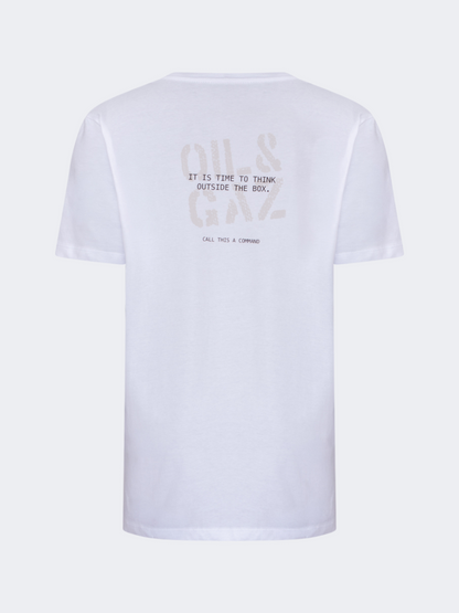 Oil&amp;Gaz Breathable Unisex Lifestyle Graphic T-Shirt White