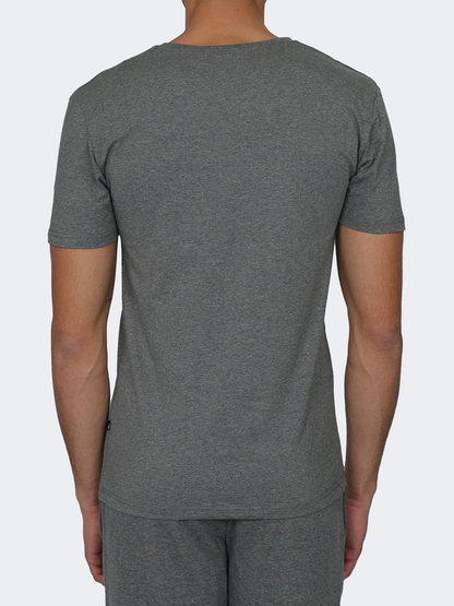 Oil And Gaz Round Neck Men Lifestyle T-Shirt Grey