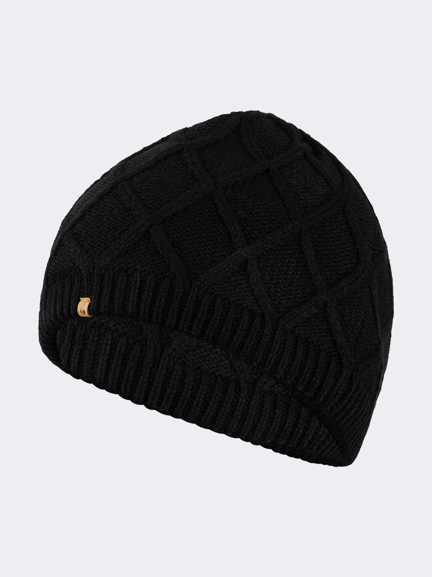 Oil And Gaz Cozy Unisex Lifestyle Jacquard Beanie Black