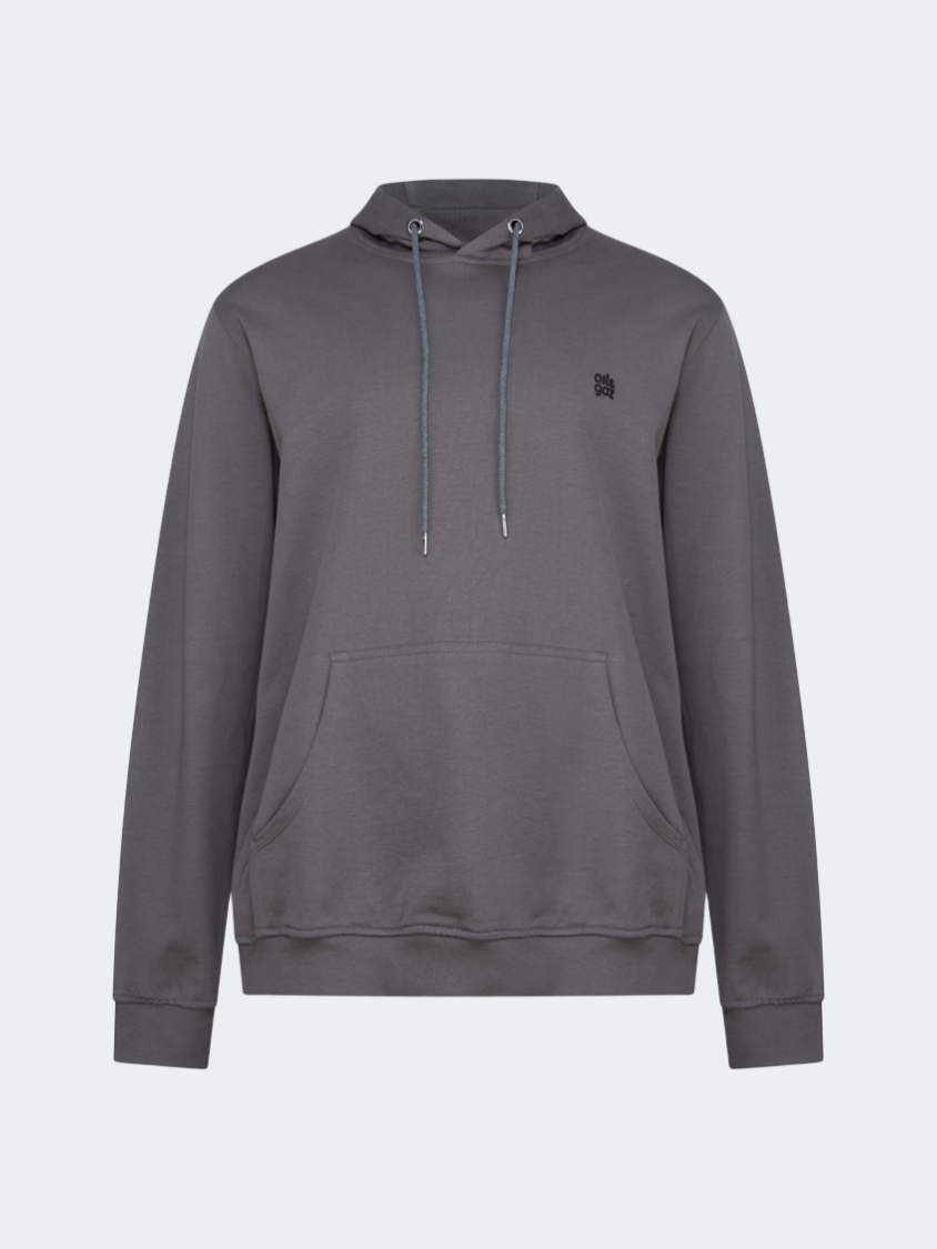 Oil And Gaz Big Size Men Lifestyle Hoody Grey