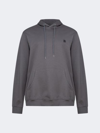 Oil And Gaz Big Size Men Lifestyle Hoody Grey