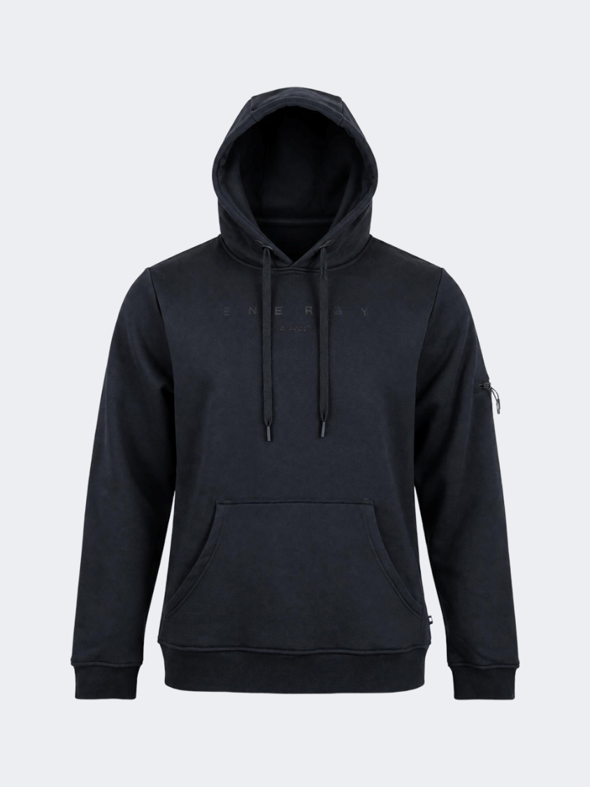 Oil &amp; Gaz Brushed Unisex Lifestyle Printed Hoodie Black